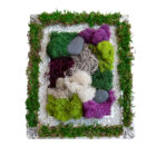 Handcrafted-Custom-Purple-Green-and-Cream-Dyed-Preserved-Moss-Wall-Art-in-a-10x8-Picture-Frame