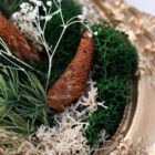 handcrafted mini moss wall art detail