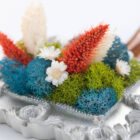 handcrafted mini moss wall art detail