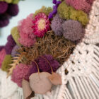 Blush Meadow Mirror custom moss wall art detail