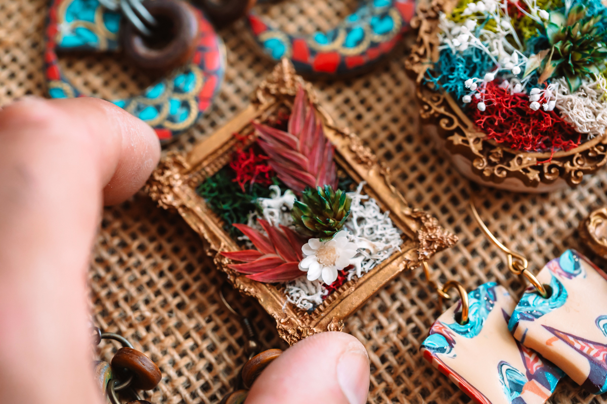 Mini custom hand crafted moss wall art