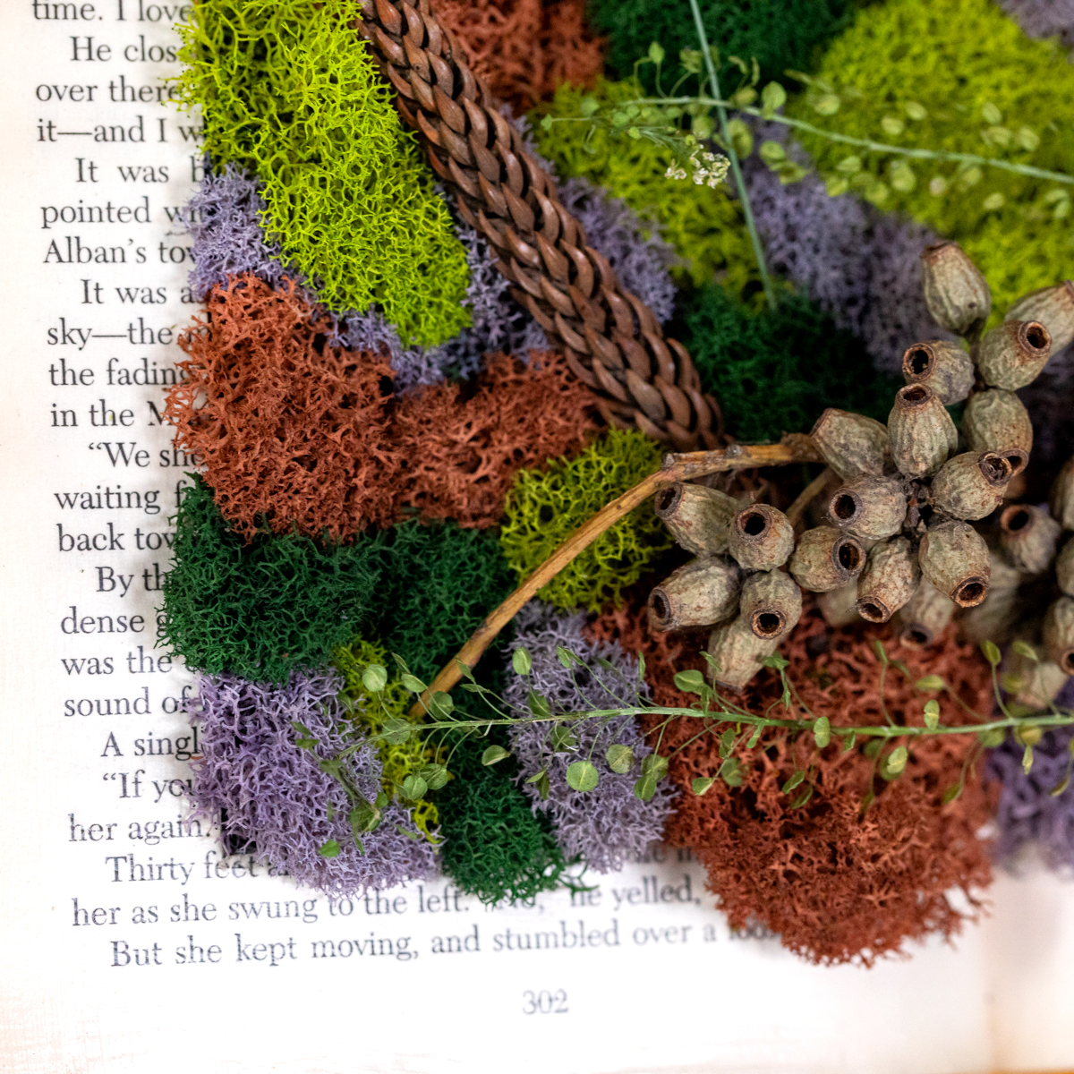 Whispering Grove Storybook Custom handcrafted moss wall art